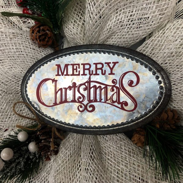 Merry Christmas Center with Evergreen Accents - Image 2