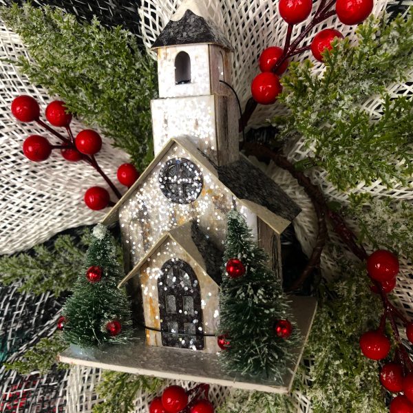 Rustic Church Decor with Evergreen and Holly Accents - Image 2