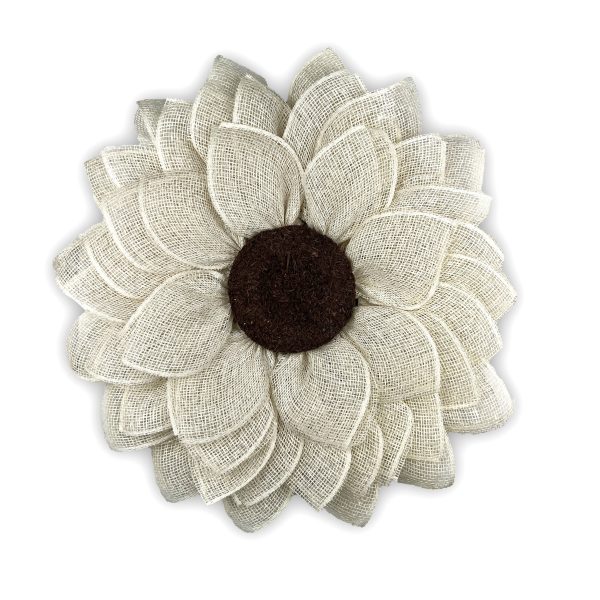 White Sunflower with Natural Brown Center